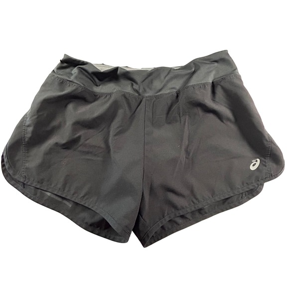ASICS Mens Running Shorts Medium Gray Reflective Logo Athletic Gym Workout - Picture 1 of 8